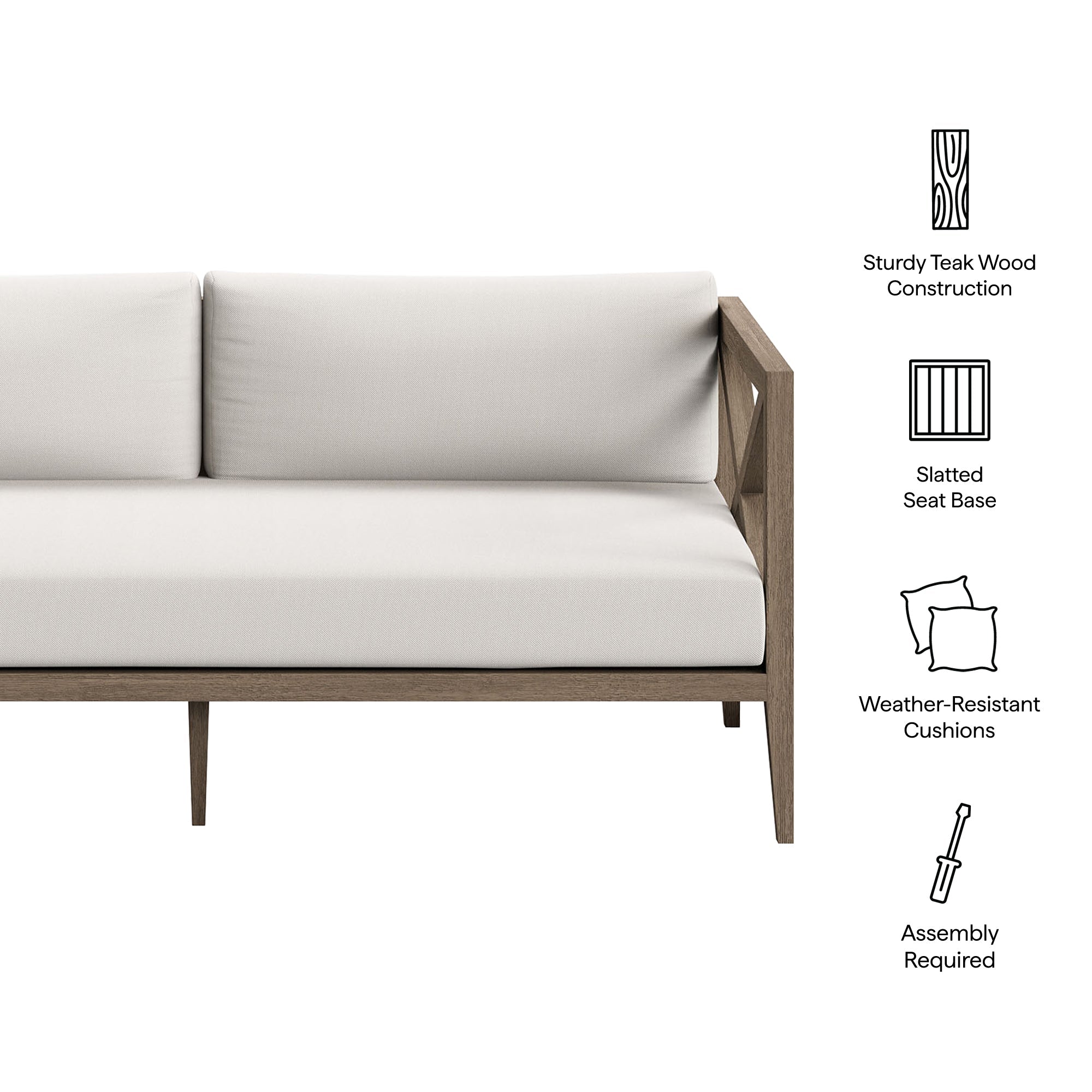 Northlake Outdoor Teak Loveseat - From Where Finds - 