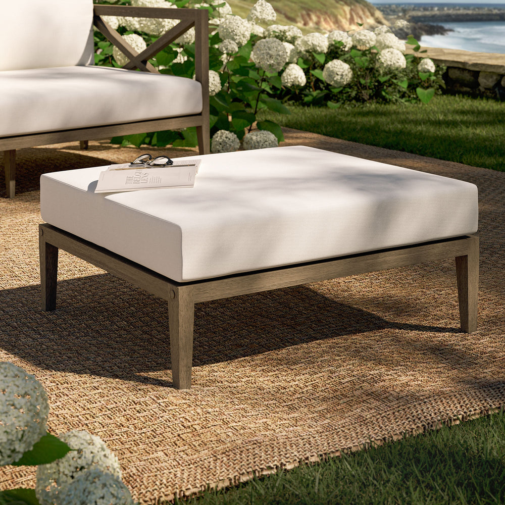 Northlake Outdoor Teak Ottoman - From Where Finds - 