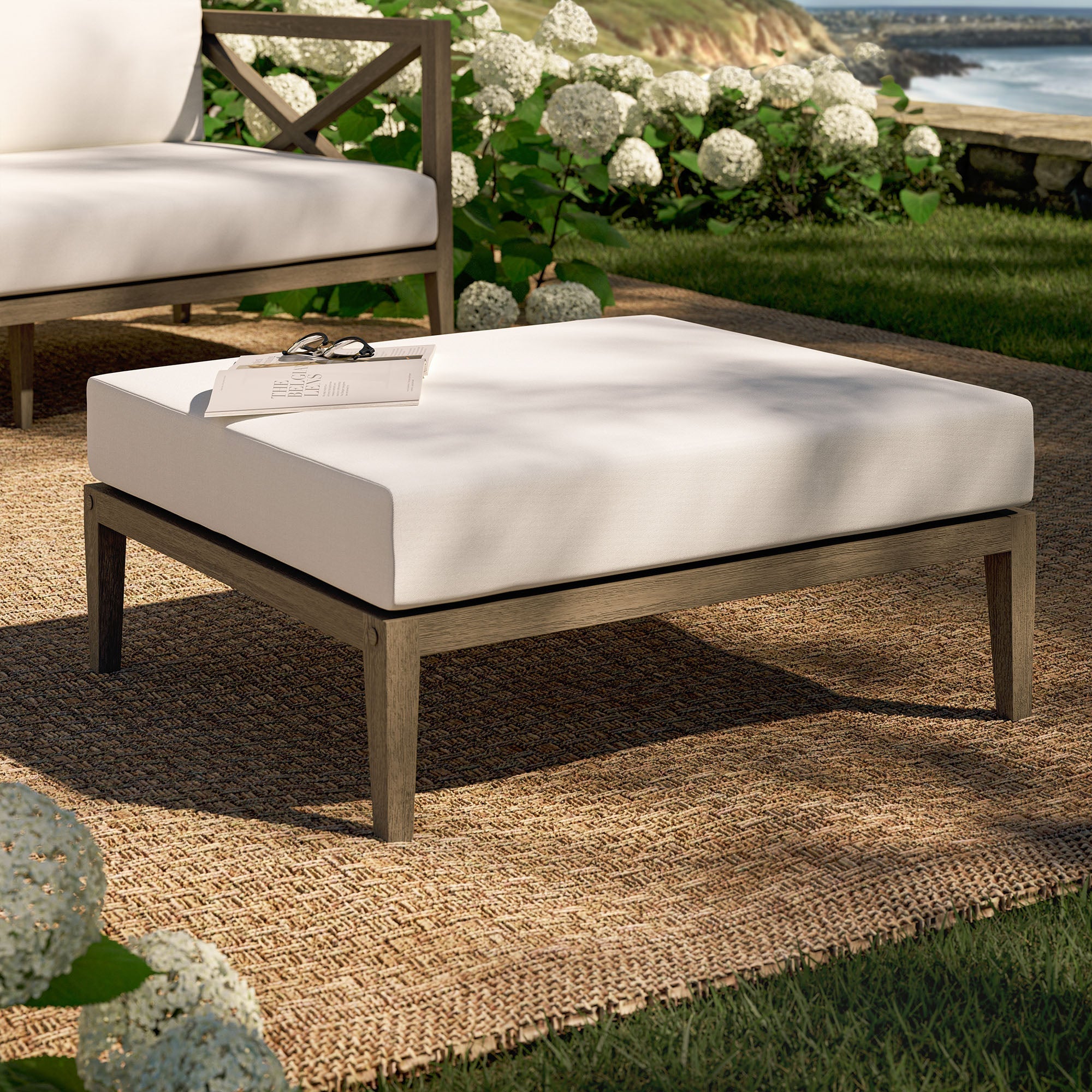 Northlake Outdoor Teak Ottoman - From Where Finds - 