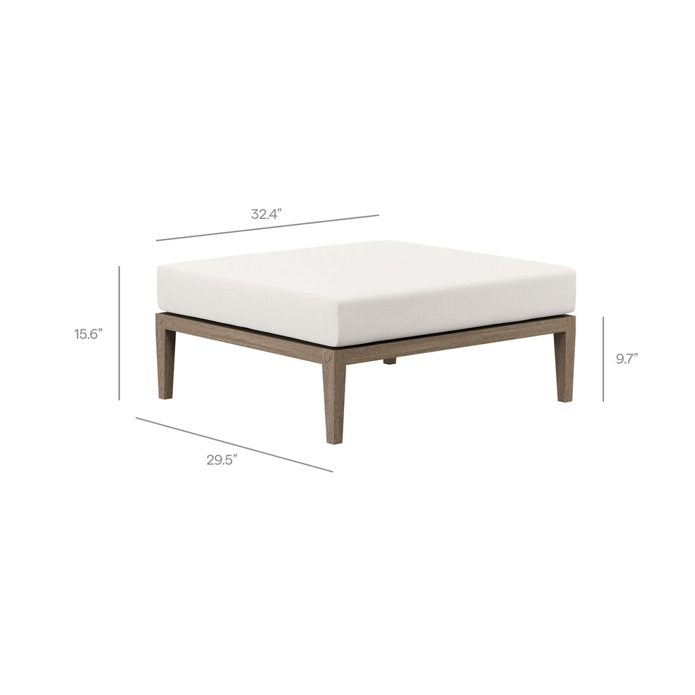 Northlake Outdoor Teak Ottoman - From Where Finds - 