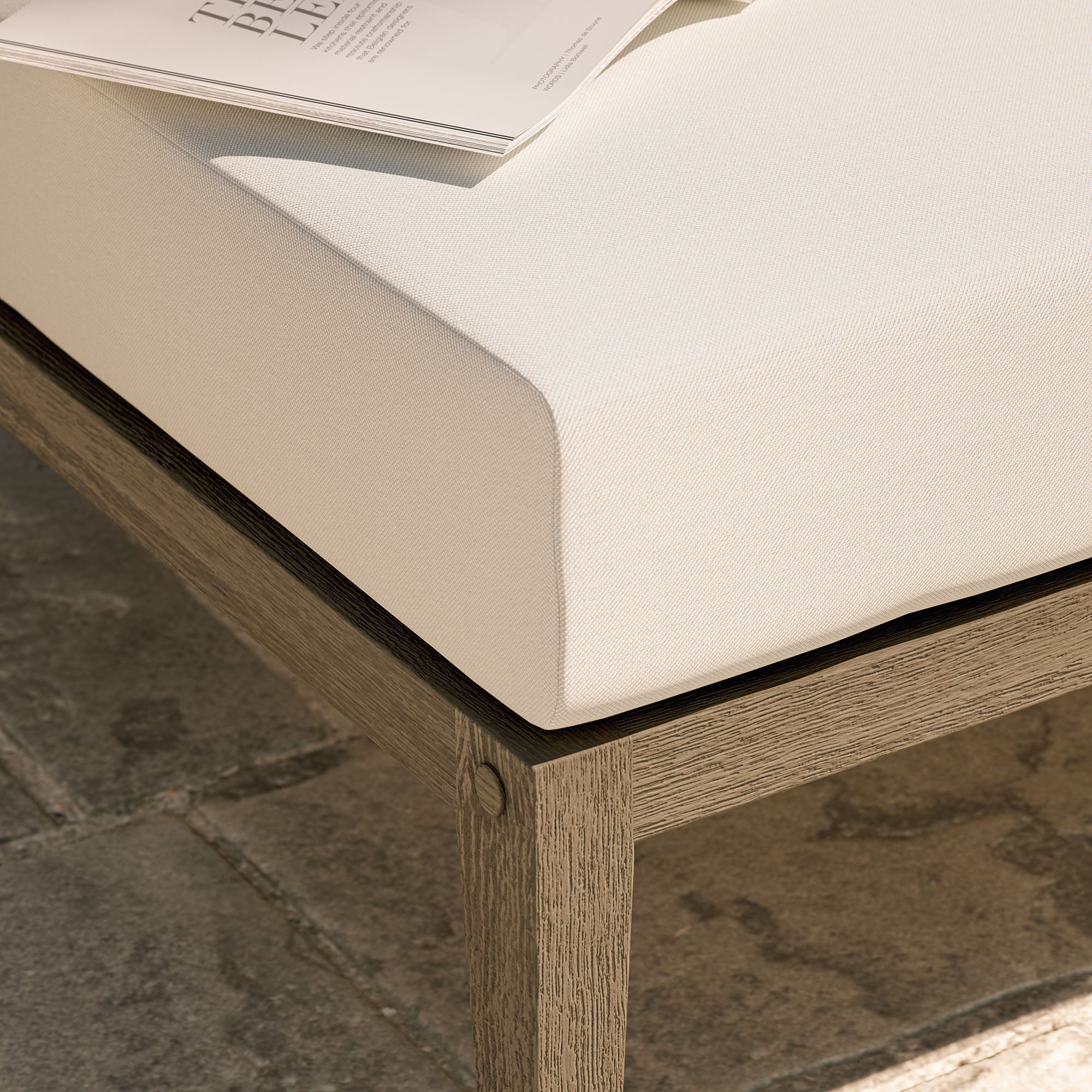 Northlake Outdoor Teak Ottoman - From Where Finds - 