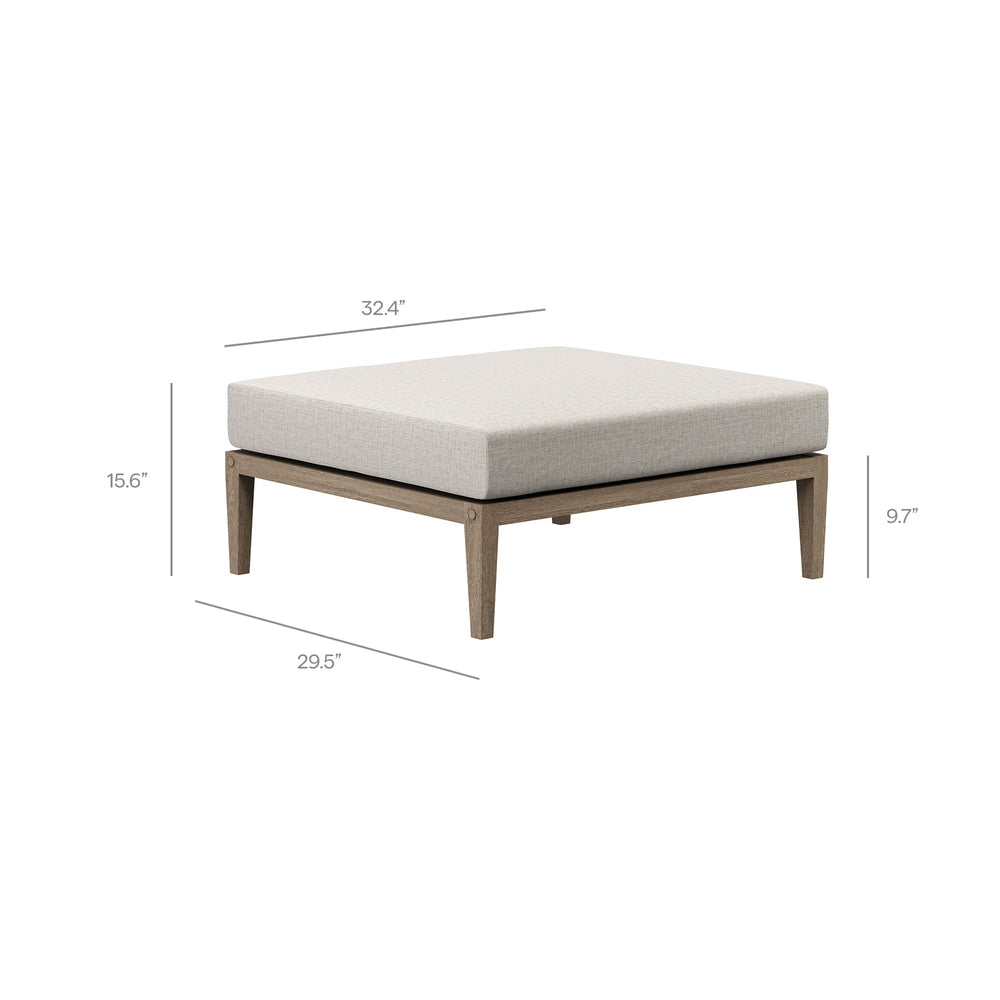 Northlake Outdoor Teak Wood Loveseat and Ottoman Set - From Where Finds - 