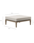 Northlake Outdoor Teak Wood Loveseat and Ottoman Set - From Where Finds - 