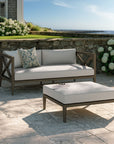 Northlake Outdoor Teak Wood Loveseat and Ottoman Set - From Where Finds - 