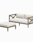 Northlake Outdoor Teak Wood Loveseat and Ottoman Set - From Where Finds - 