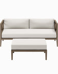 Northlake Outdoor Teak Wood Loveseat and Ottoman Set - From Where Finds - 