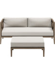 Northlake Outdoor Teak Wood Loveseat and Ottoman Set - From Where Finds - 