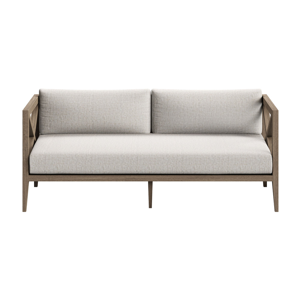 Northlake Outdoor Teak Wood Loveseat and Ottoman Set - From Where Finds - 