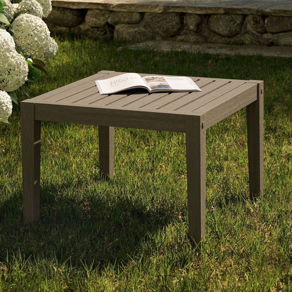 Northlake Square Outdoor Patio Teak Side Table - From Where Finds - 