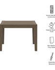 Northlake Square Outdoor Patio Teak Side Table - From Where Finds - 