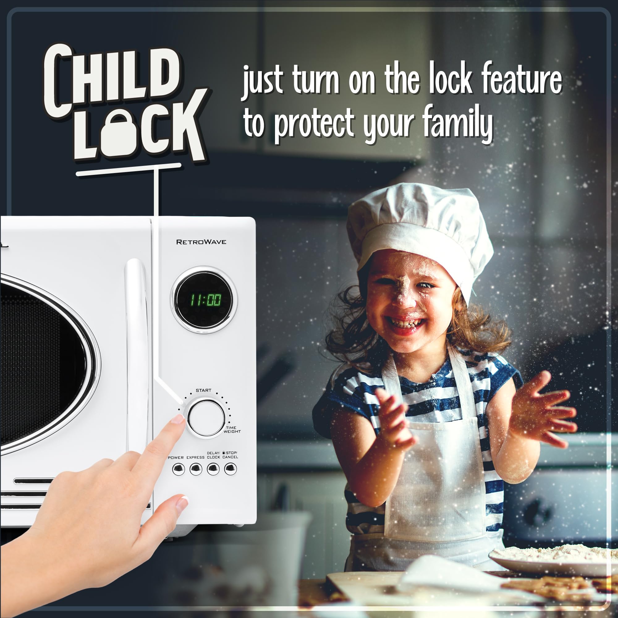 Nostalgia 0.9 Cu. Ft. Microwave Oven - From Where - 