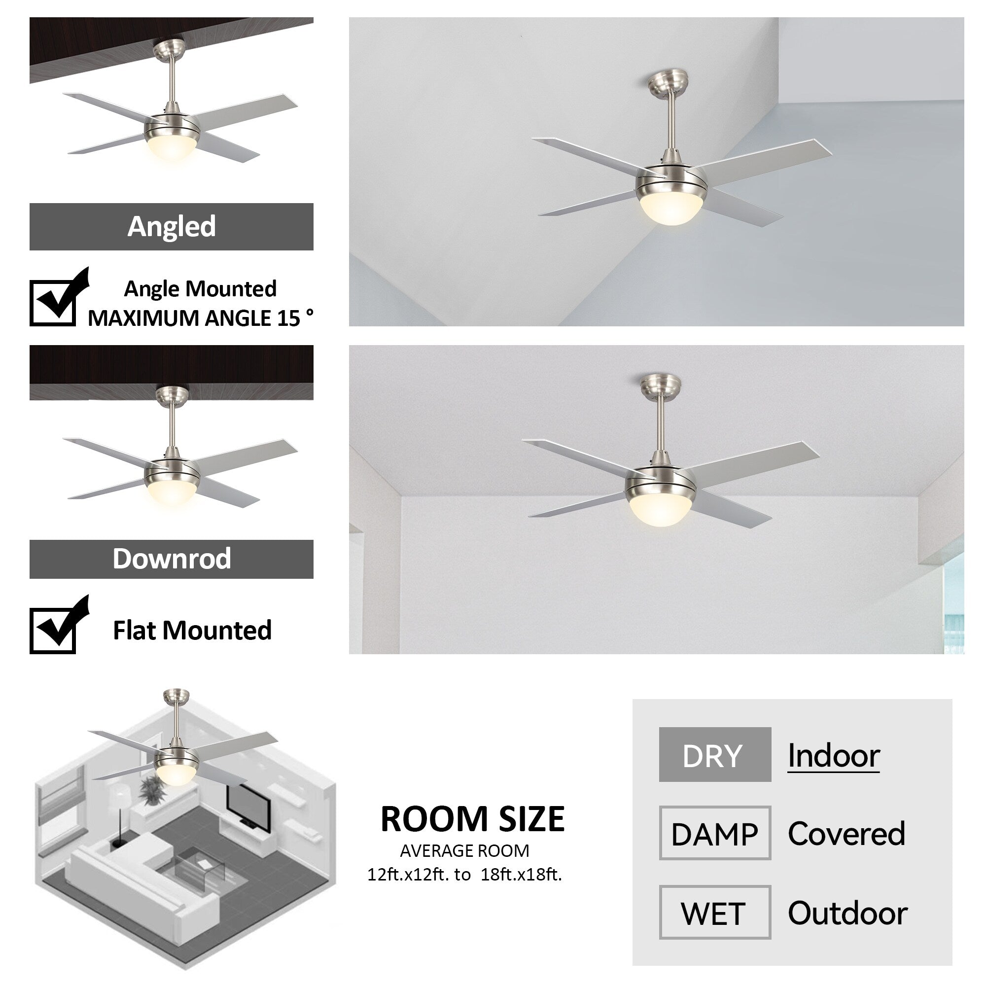 Nova 52 - in Indoor Smart Ceiling Fan - From Where - 