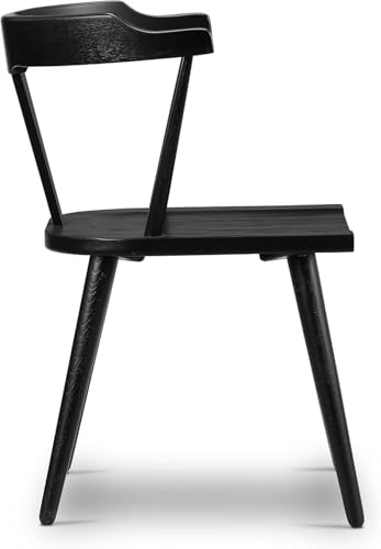 Oak Wood Black Dining Room Chair - From Where - 