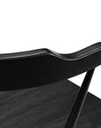 Oak Wood Black Dining Room Chair - From Where - 