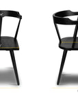 Oak Wood Black Dining Room Chair - From Where - 