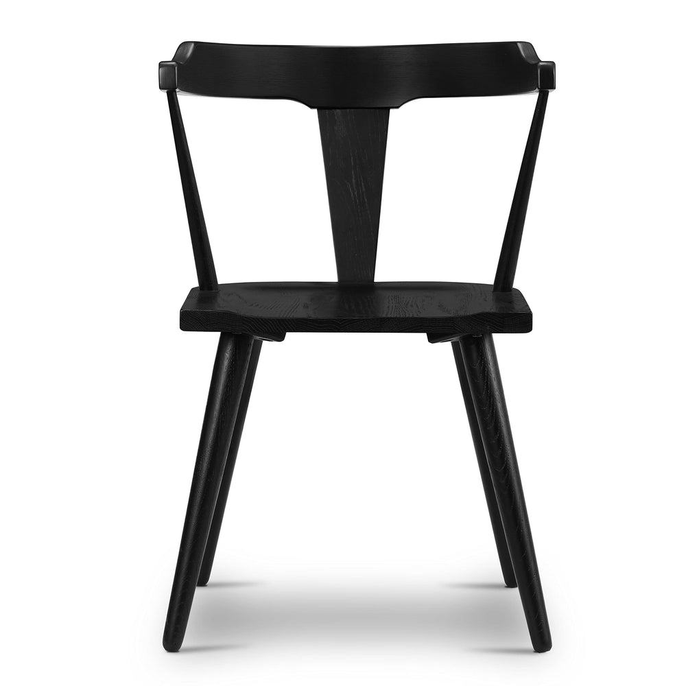 Oak Wood Black Dining Room Chair - From Where - 