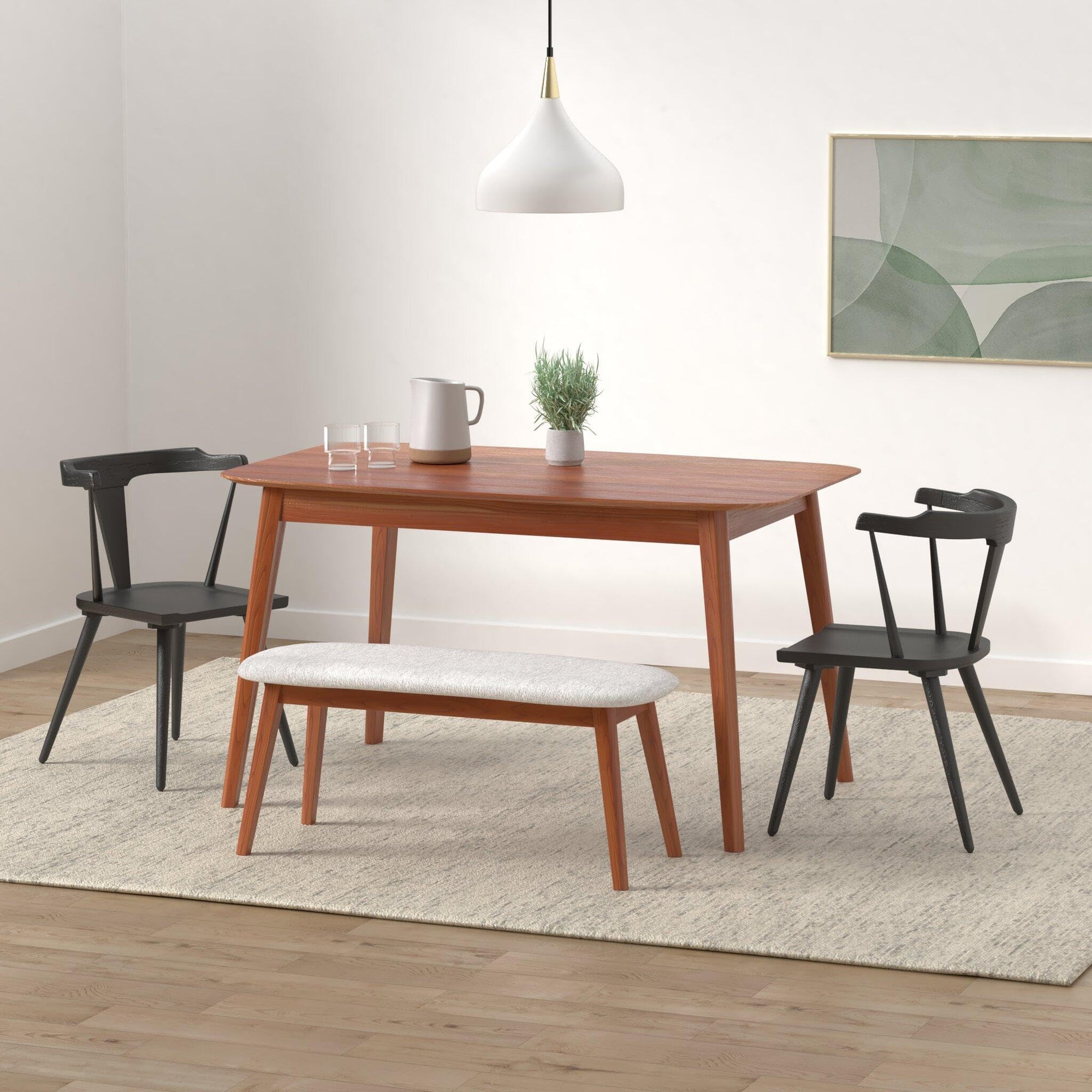 Oak Wood Black Dining Room Chair - From Where - 