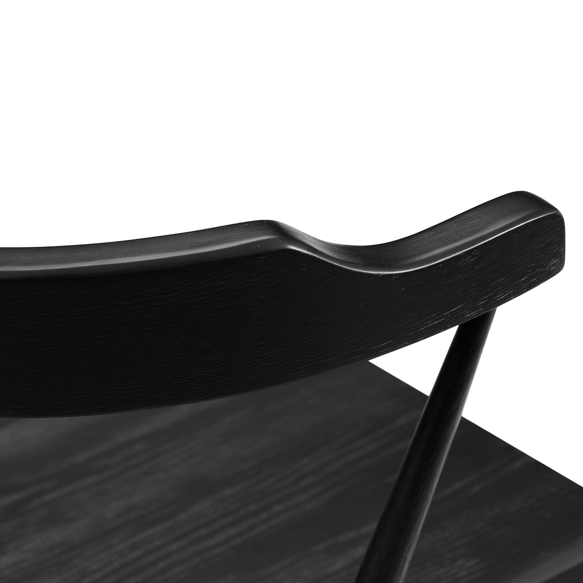 Oak Wood Black Dining Room Chair - From Where - 