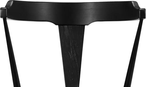 Oak Wood Black Dining Room Chair - From Where - 