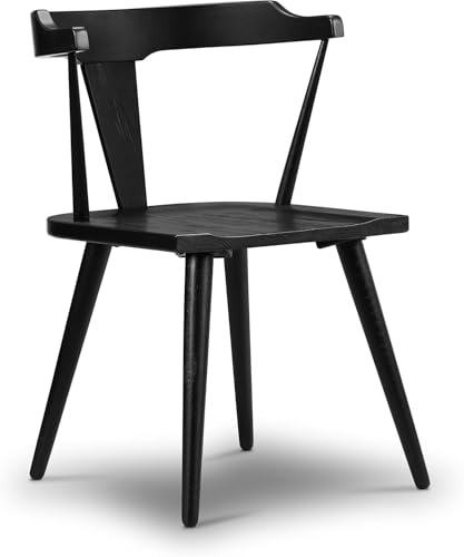 Oak Wood Black Dining Room Chair - From Where - 