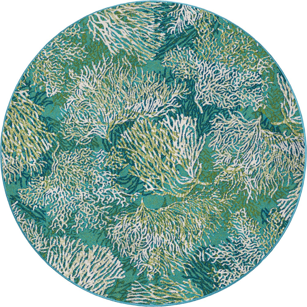 Oceanic Blooms Coastal Rug - From Where Finds - 