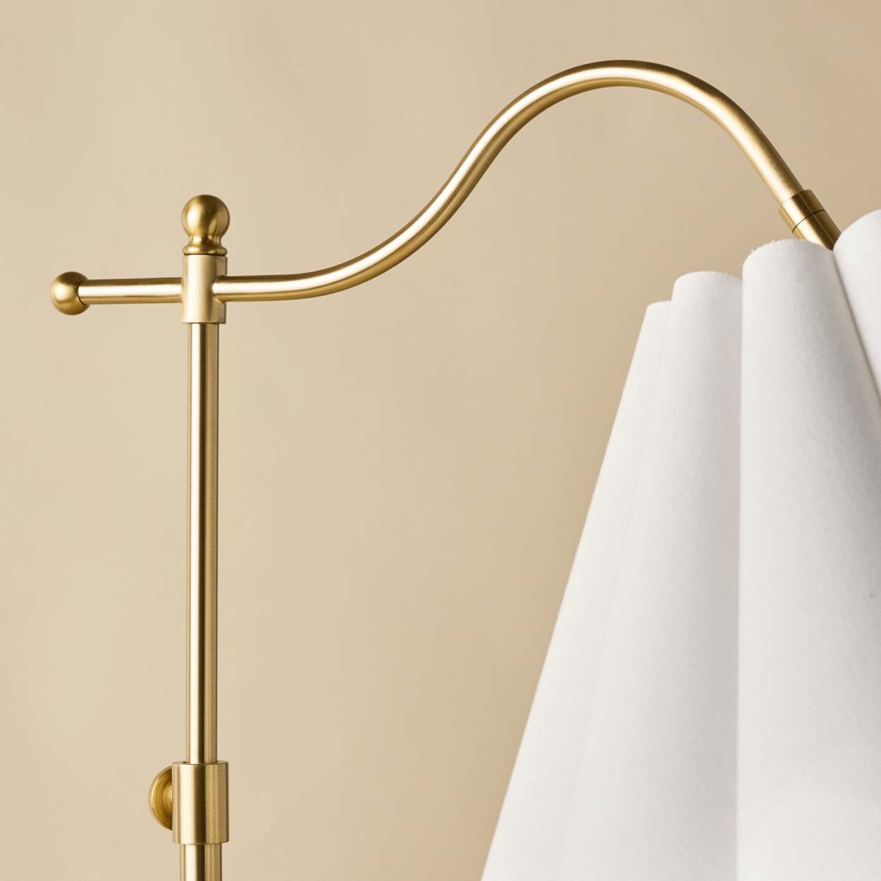 Odette Floor Lamp with Scallop Shade - From Where - 