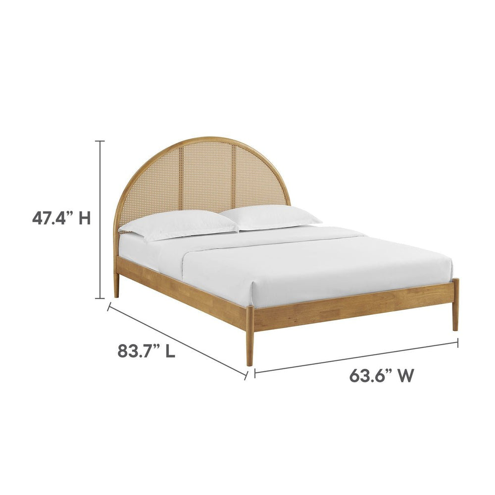Odette Queen Arched Rattan Cane Platform Bed - From Where Finds - 
