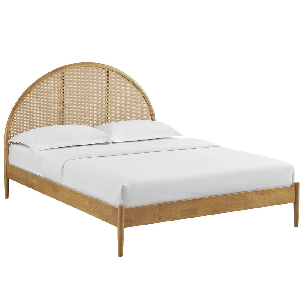 Odette Queen Arched Rattan Cane Platform Bed - From Where Finds - 