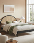 Odette Queen Arched Rattan Cane Platform Bed - From Where Finds - 