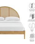 Odette Queen Arched Rattan Cane Platform Bed - From Where Finds - 