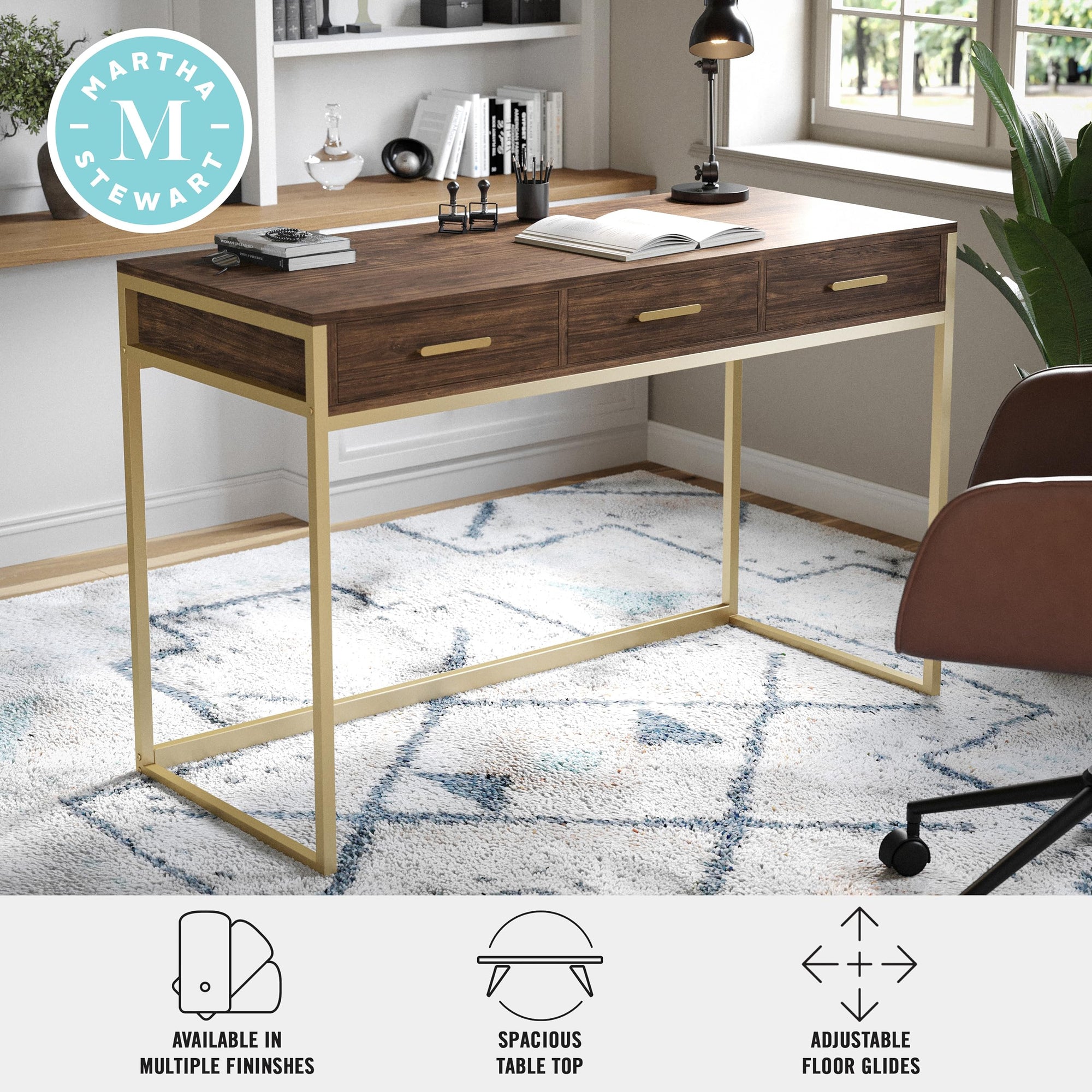 Office Desk with 3 Drawers - From Where Finds - 