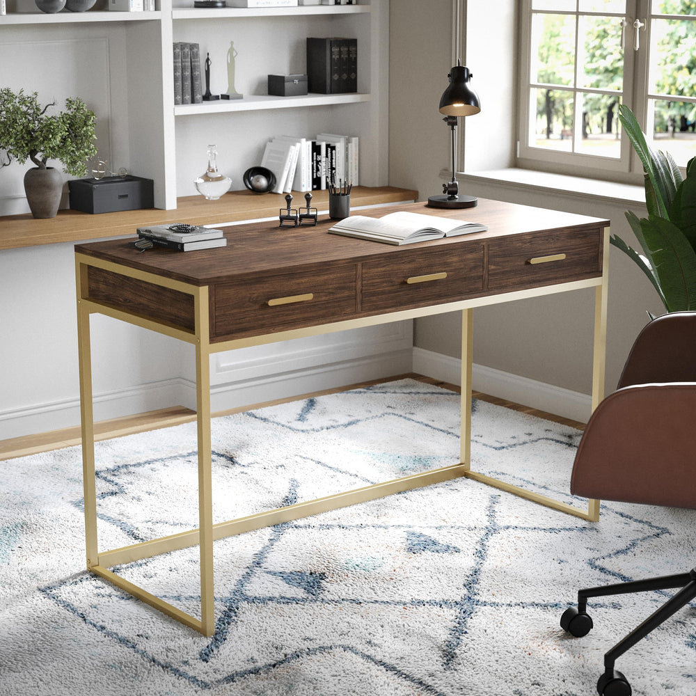 Office Desk with 3 Drawers - From Where Finds - 