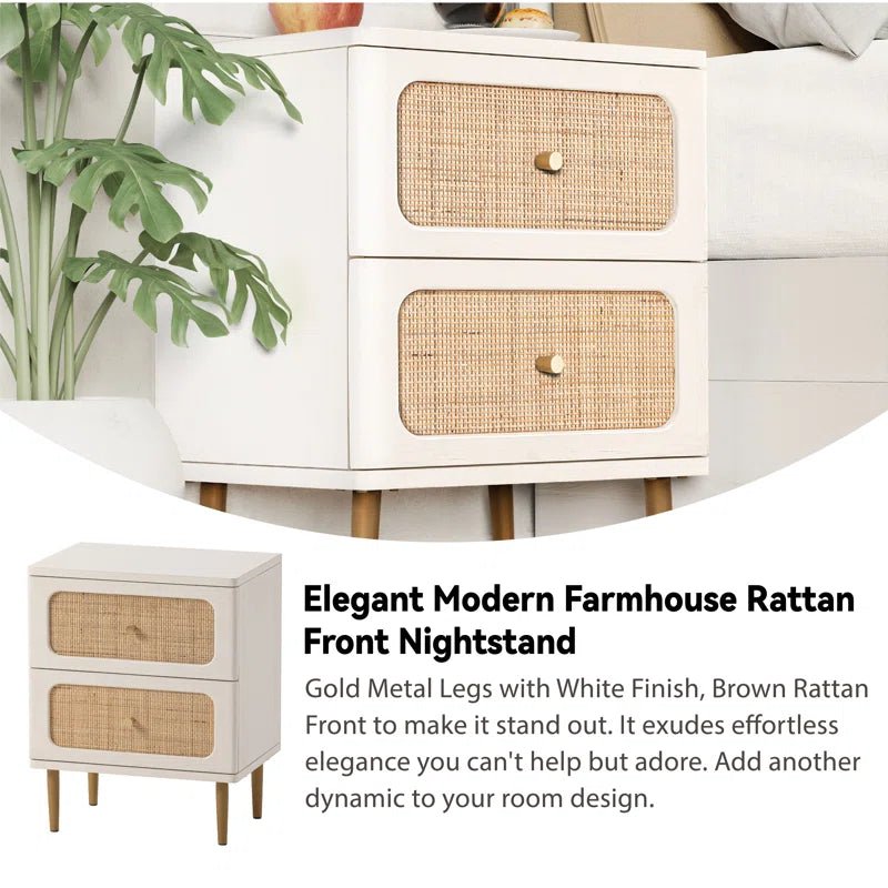 Okkra Modern Woven Nightstand - From Where - 