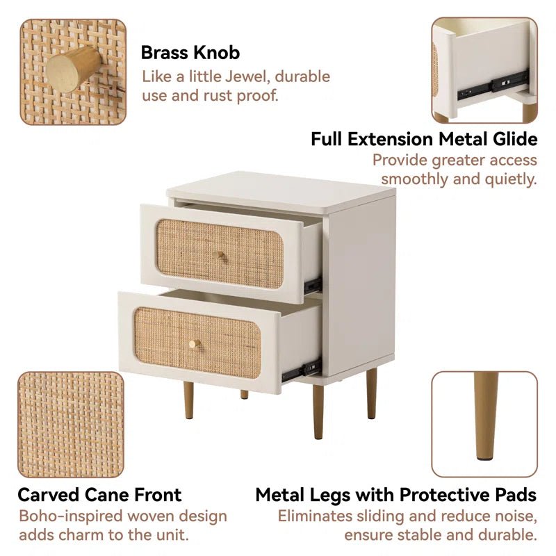 Okkra Modern Woven Nightstand - From Where - 