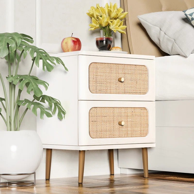 Okkra Modern Woven Nightstand - From Where - 