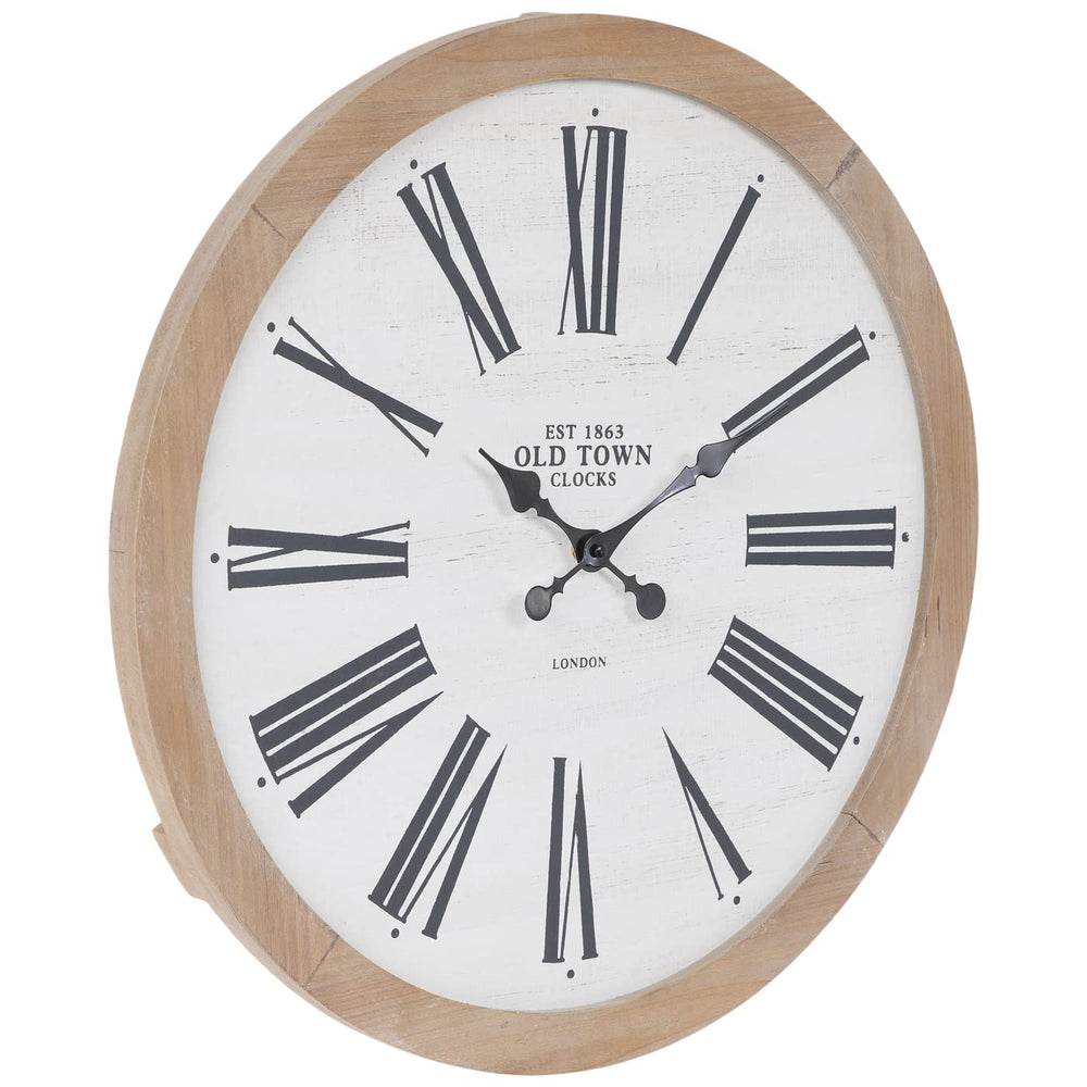 Old Town Wooden Wall Clock - From Where Finds - 