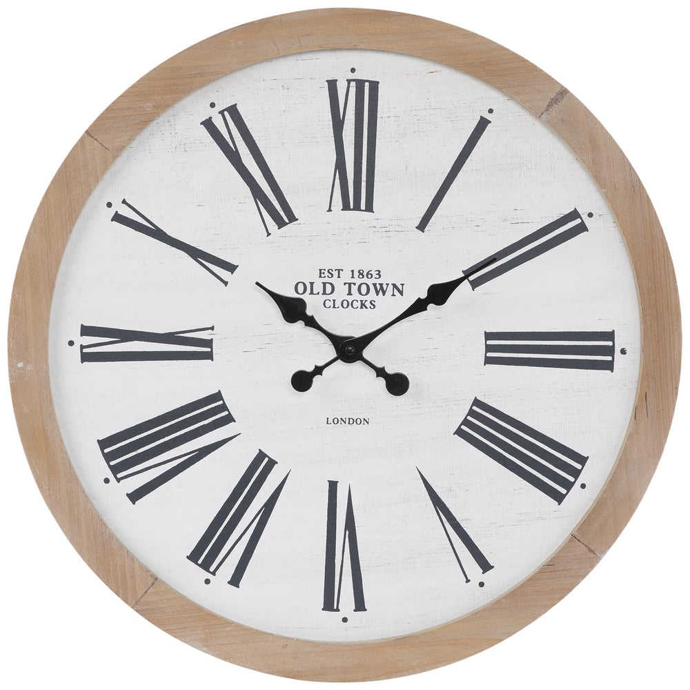Old Town Wooden Wall Clock - From Where Finds - 