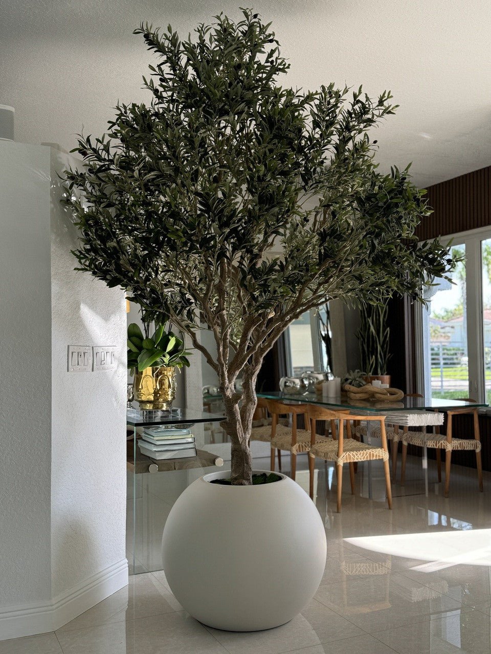 Olive Tree in 30" Globe Planter - From Where - 