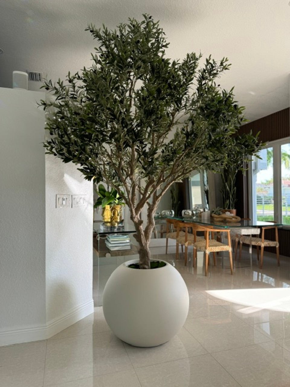 Olive Tree in 30" Globe Planter - From Where - 