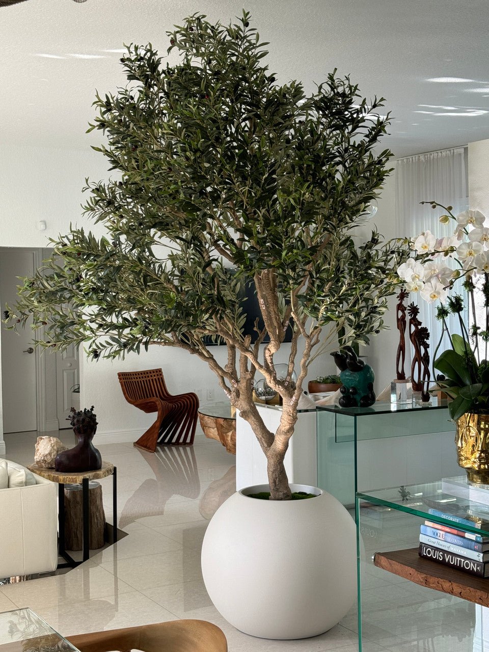 Olive Tree in 30" Globe Planter - From Where - 
