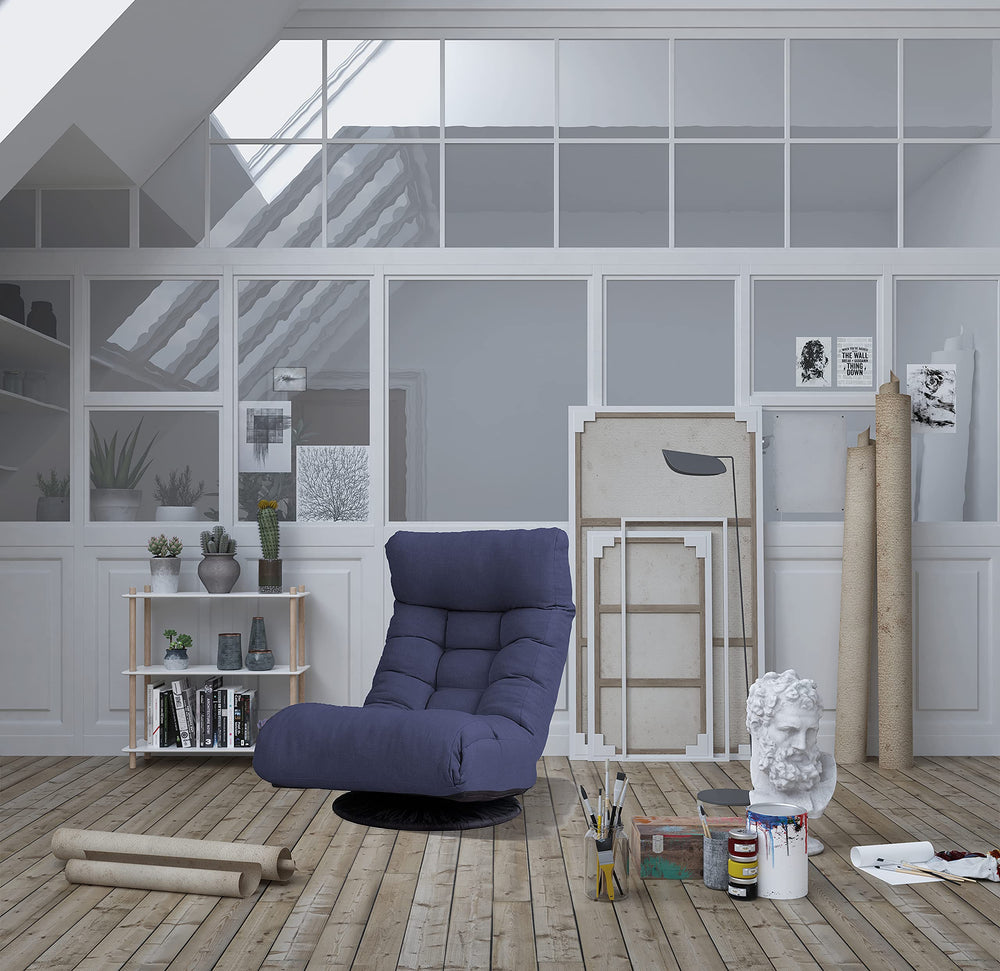 Olodumare Floor Chair in Navy - From Where - 