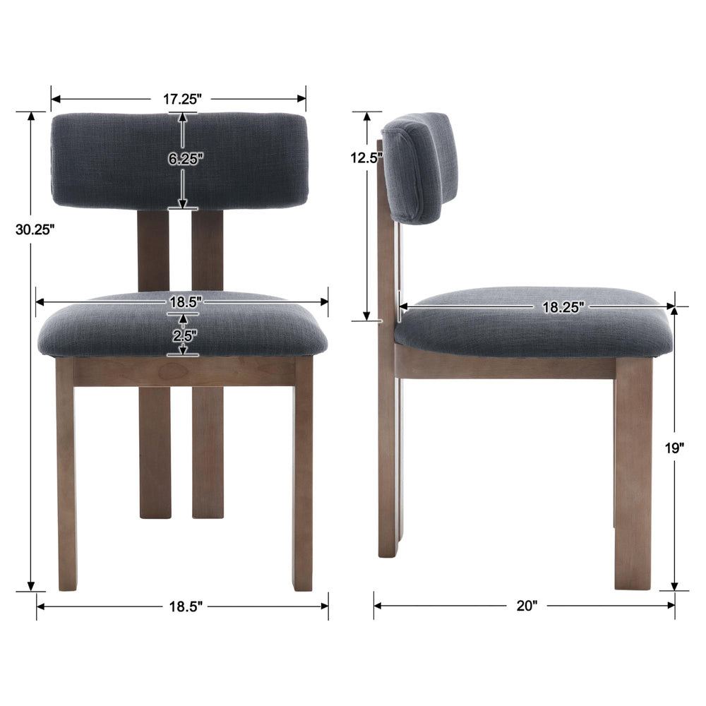 Open Back Dining Chairs Set of 2 - From Where - 