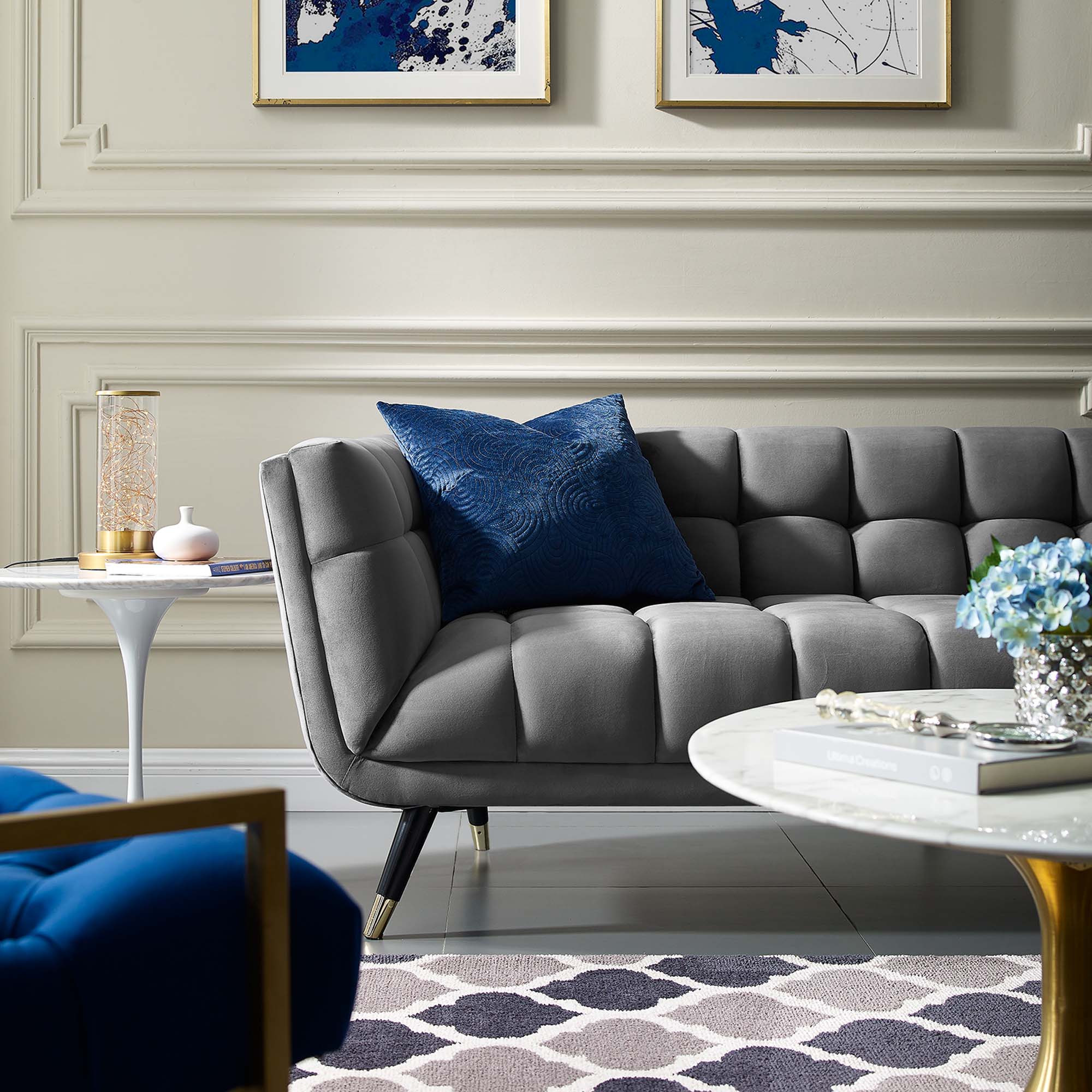 Ophelia Velvet Sofa - From Where - 