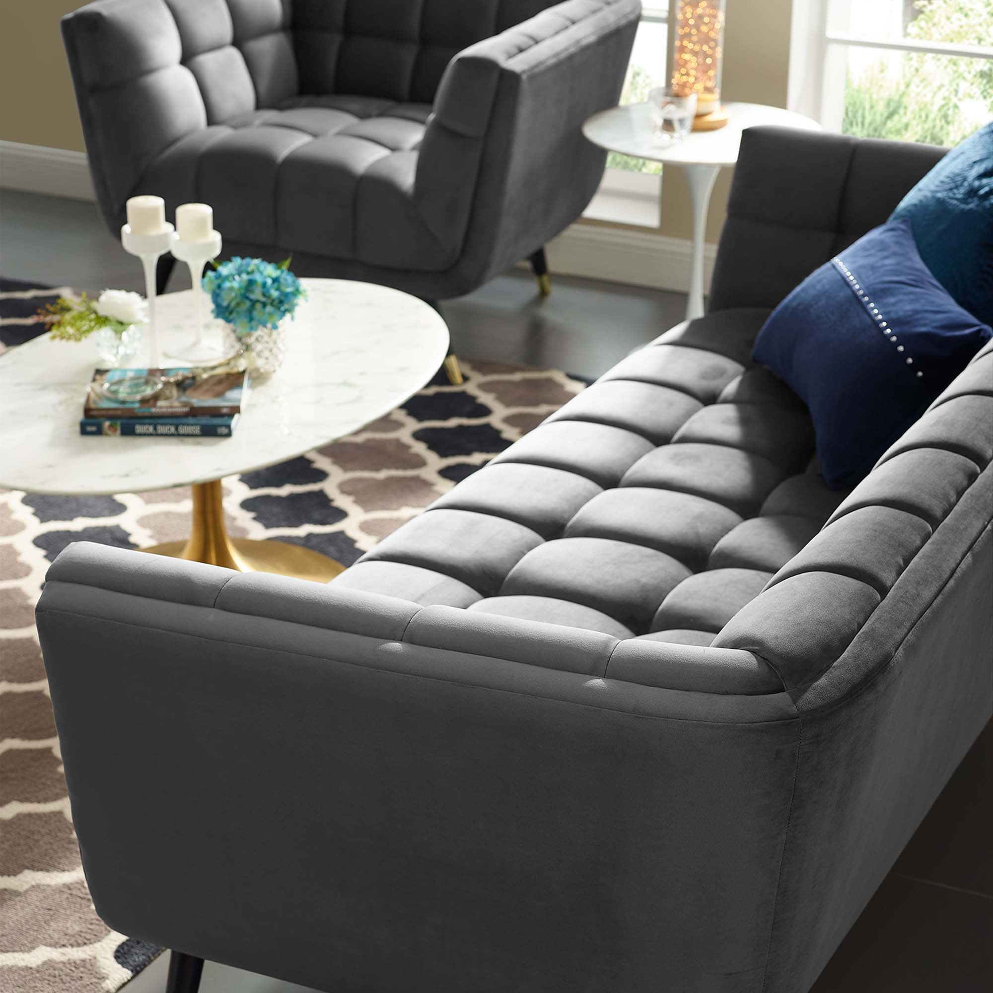 Ophelia Velvet Sofa - From Where - 