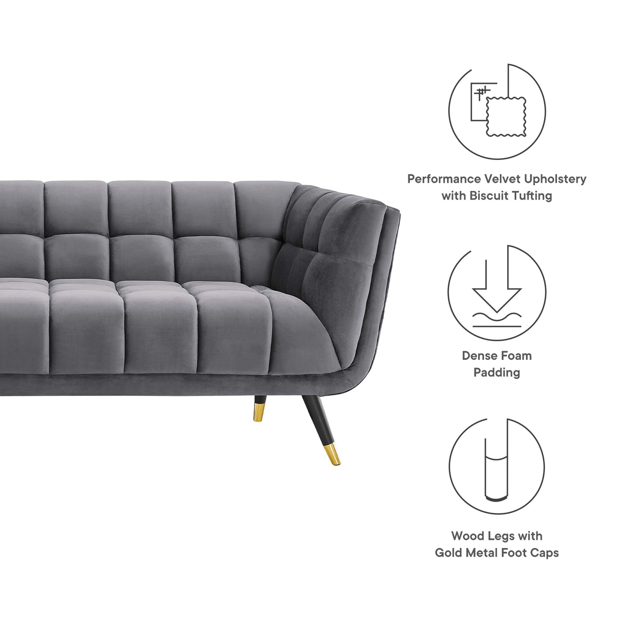 Ophelia Velvet Sofa - From Where - 