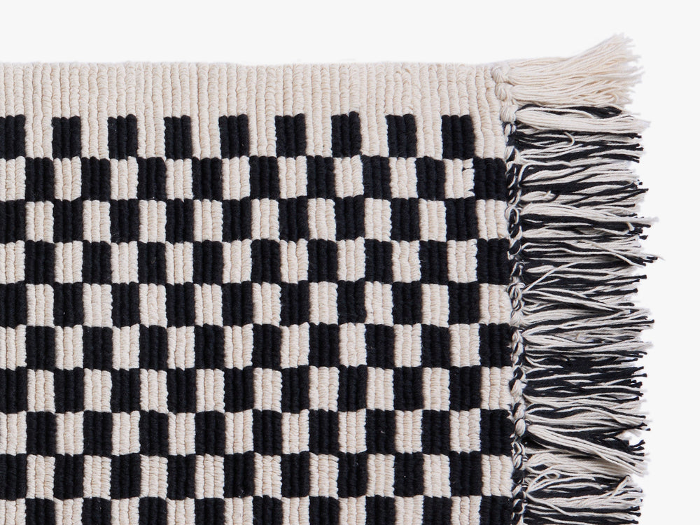 Organic Checkered Bath Rug - From Where -