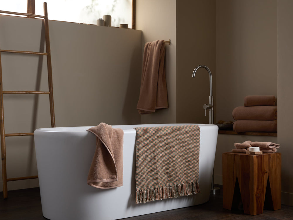 Organic Checkered Bath Rug - From Where -