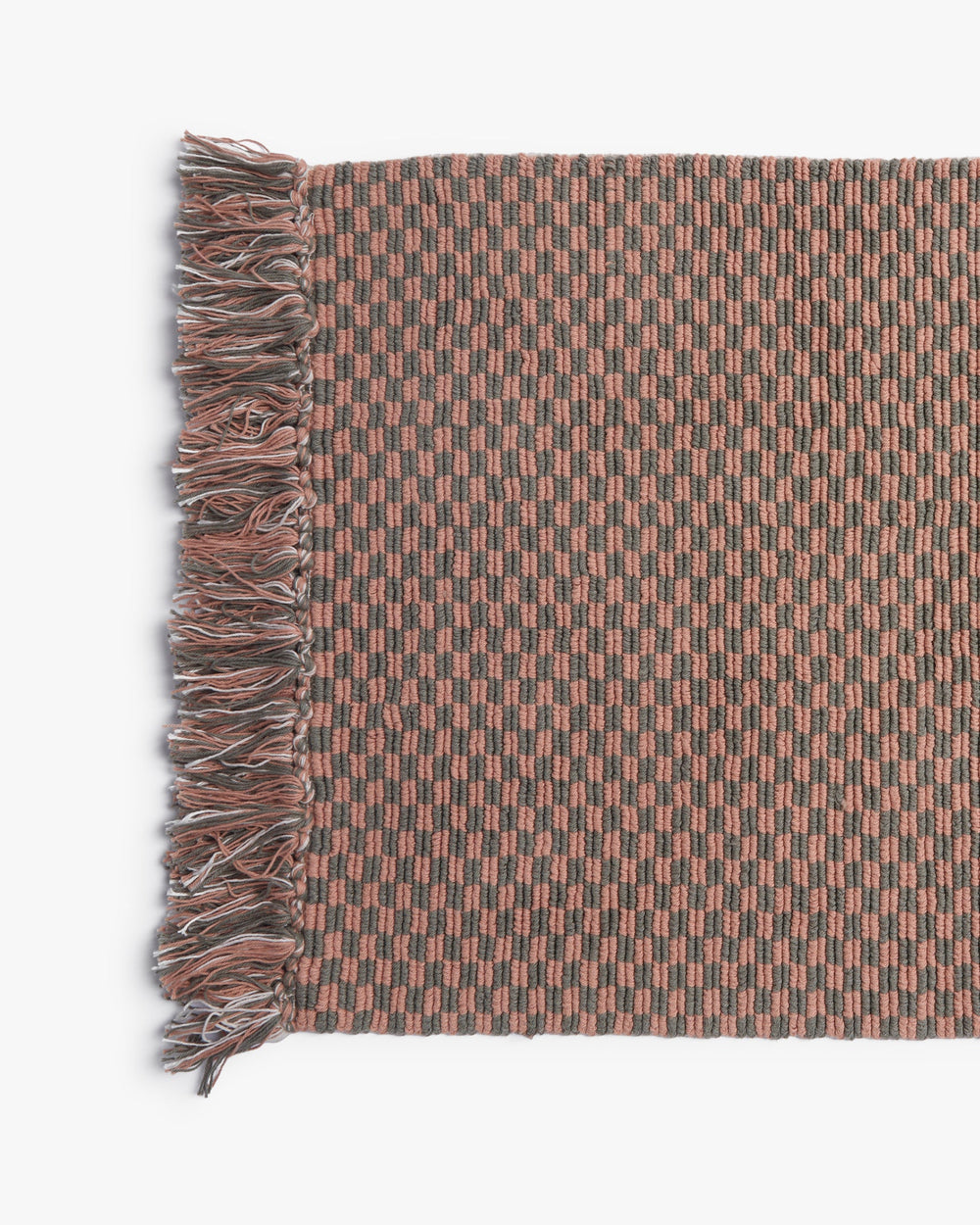 Organic Checkered Bath Rug - From Where -