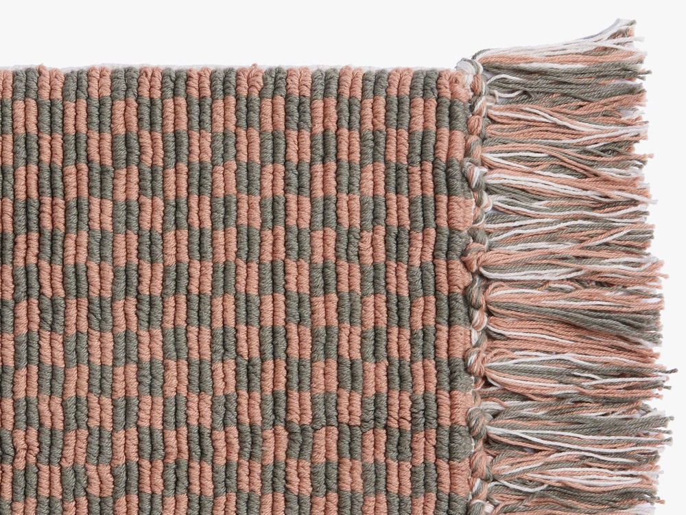 Organic Checkered Bath Rug - From Where -