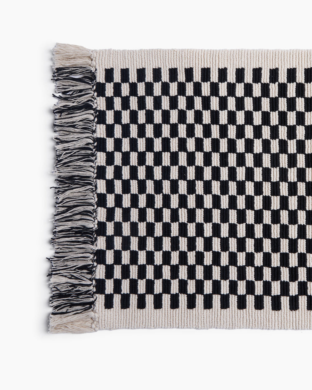 Organic Checkered Bath Rug - From Where -